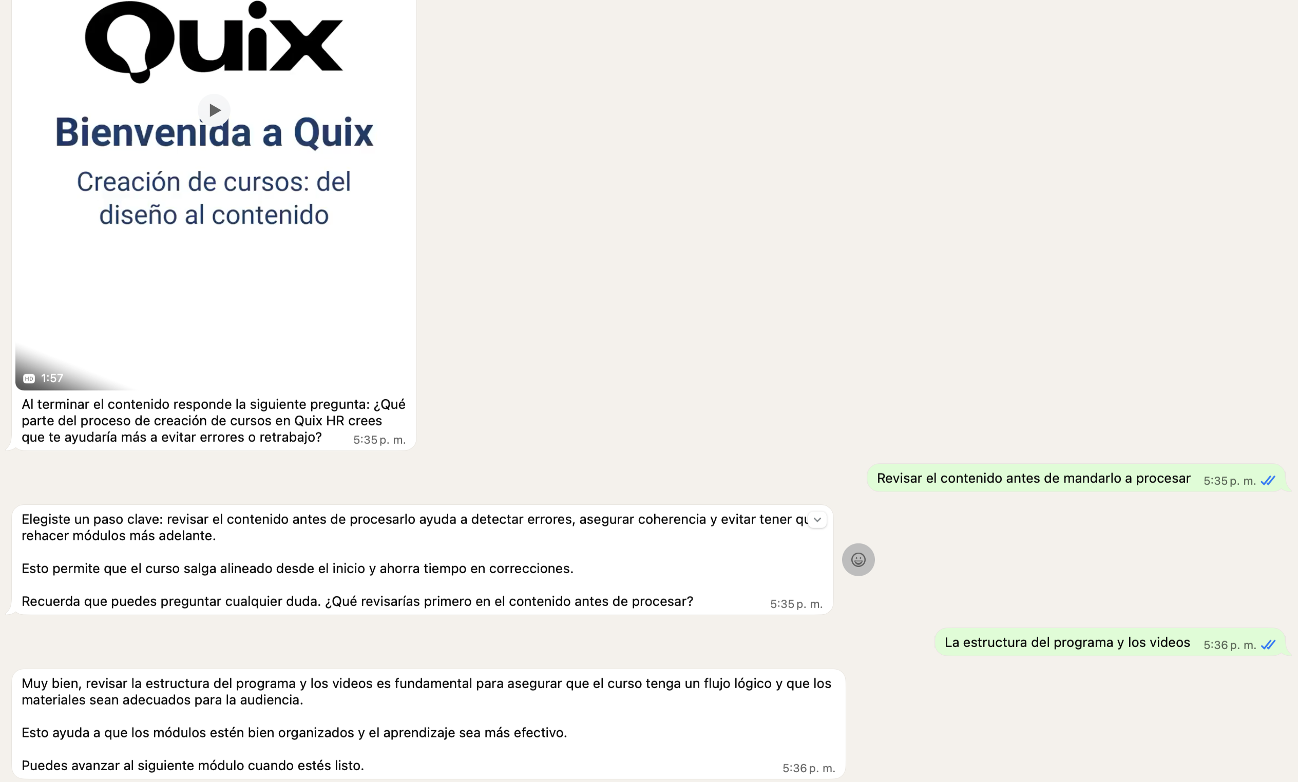 Capacitación interactiva